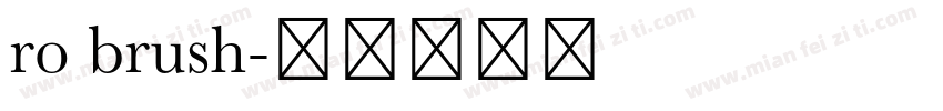 ro brush字体转换